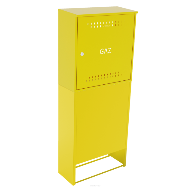Skrzynka gazowa z postumentem ŻÓŁTA