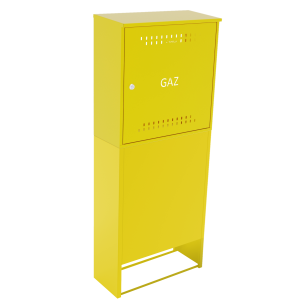 Skrzynka gazowa z postumentem ŻÓŁTA