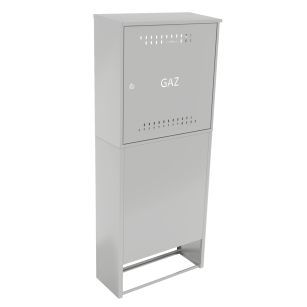 Skrzynka gazowa z postumentem SZARA
